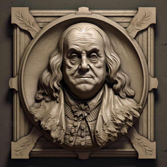 Ben Franklin 2 stl model for CNC